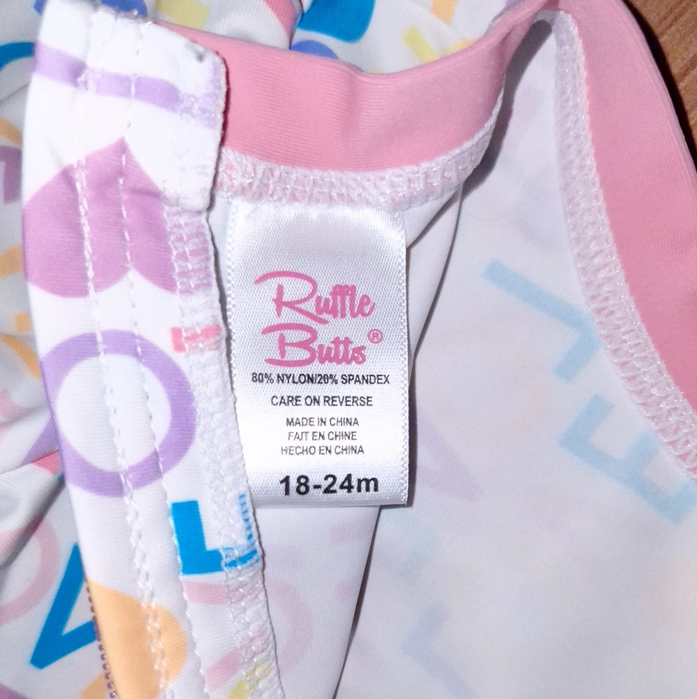 Ruffle Butts 18-24m 1 piece rash guard swimsuit - Picture 10 of 10